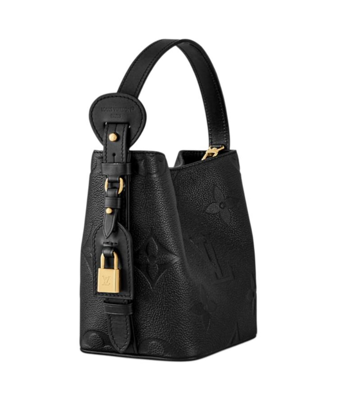 LOUIS VUITTON Черная кожаная сумка с короткими ручками, фото 2