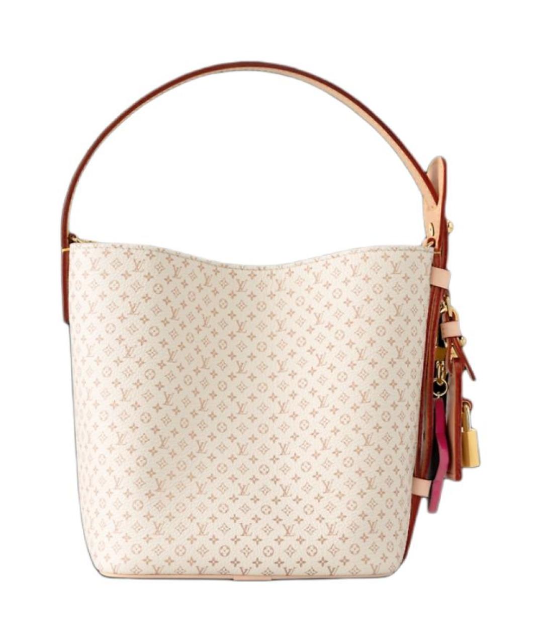 LOUIS VUITTON Бежевая сумка с короткими ручками, фото 4