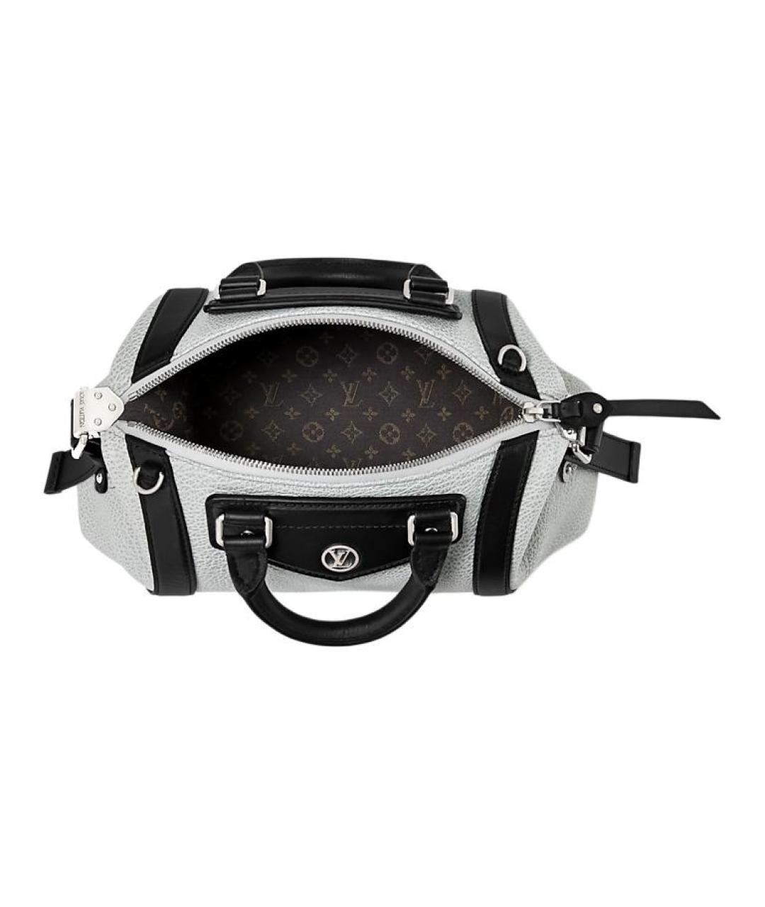 LOUIS VUITTON Белая кожаная сумка с короткими ручками, фото 4