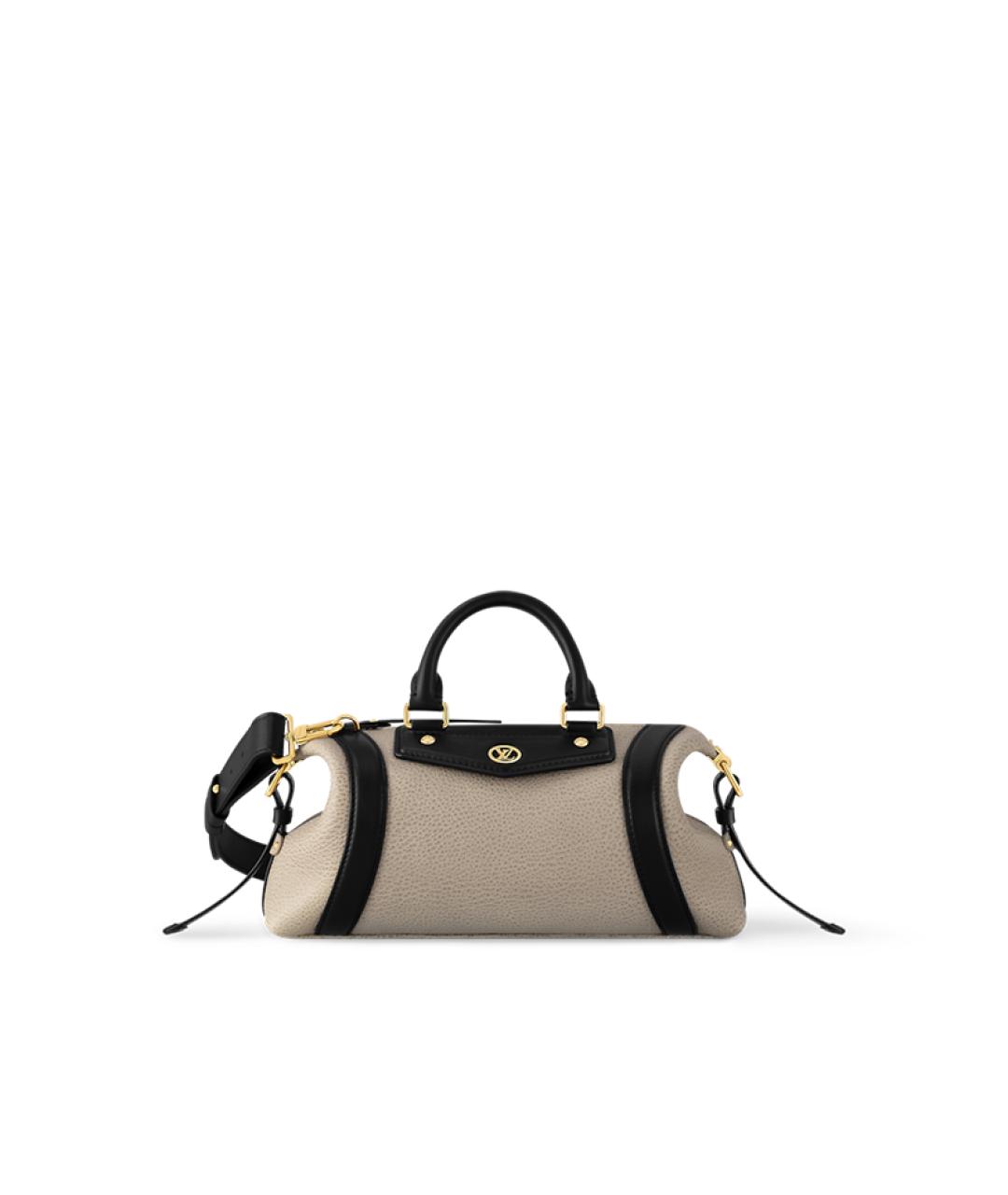LOUIS VUITTON Бежевая кожаная сумка с короткими ручками, фото 1