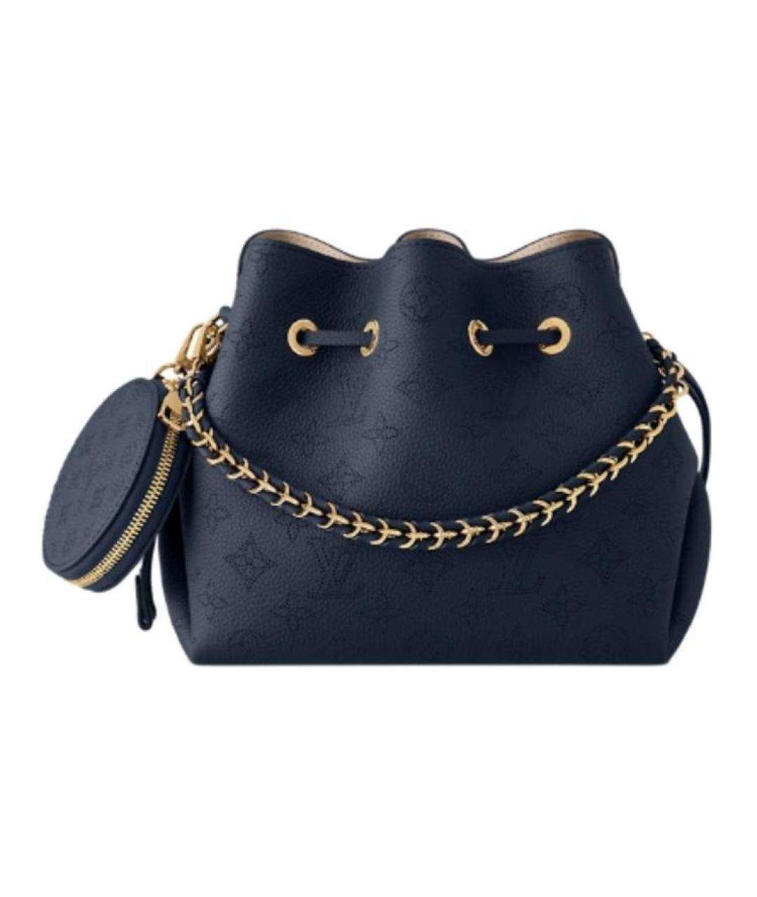 LOUIS VUITTON Темно-синяя кожаная сумка с короткими ручками, фото 1