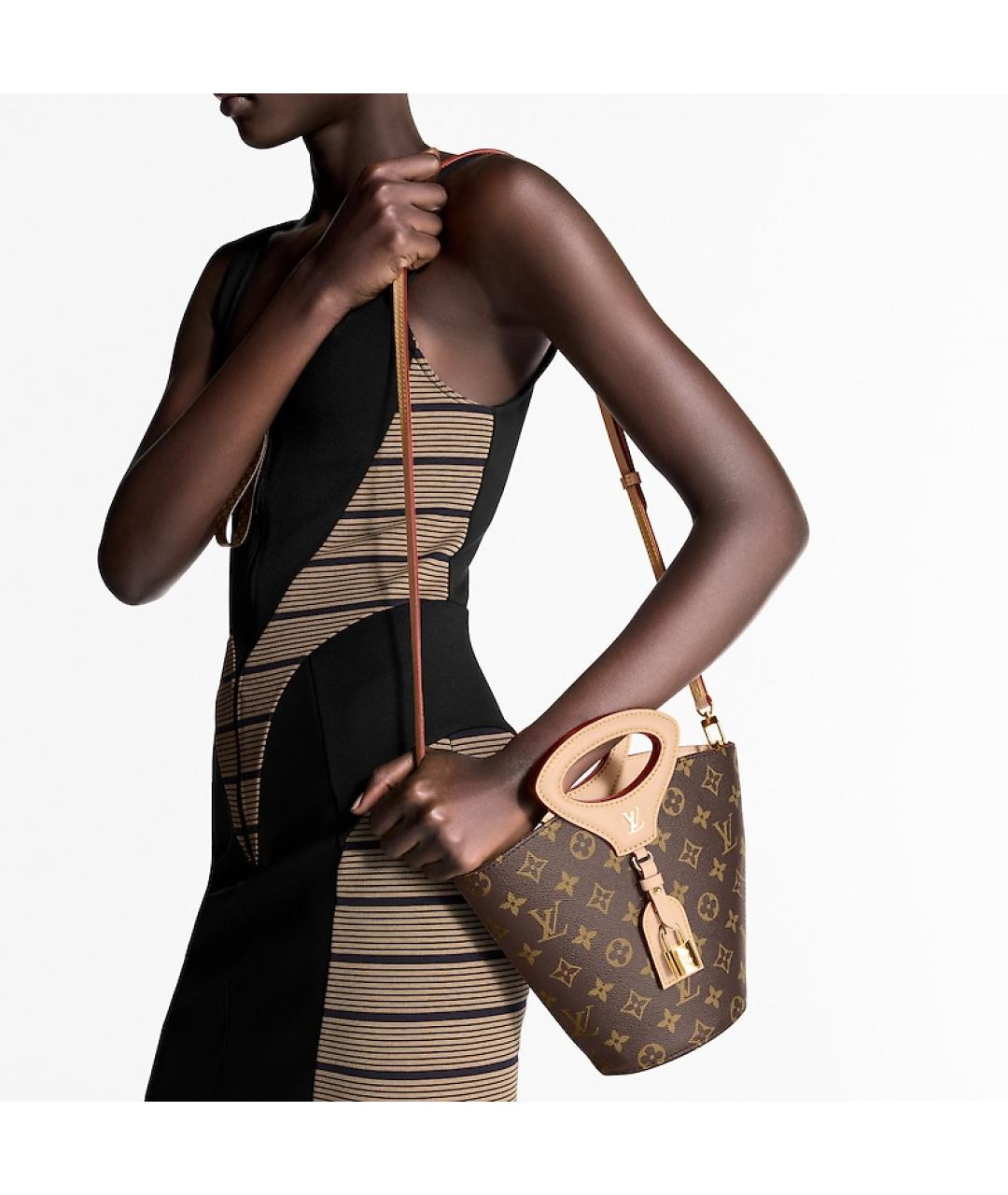 LOUIS VUITTON Коричневая сумка через плечо, фото 7
