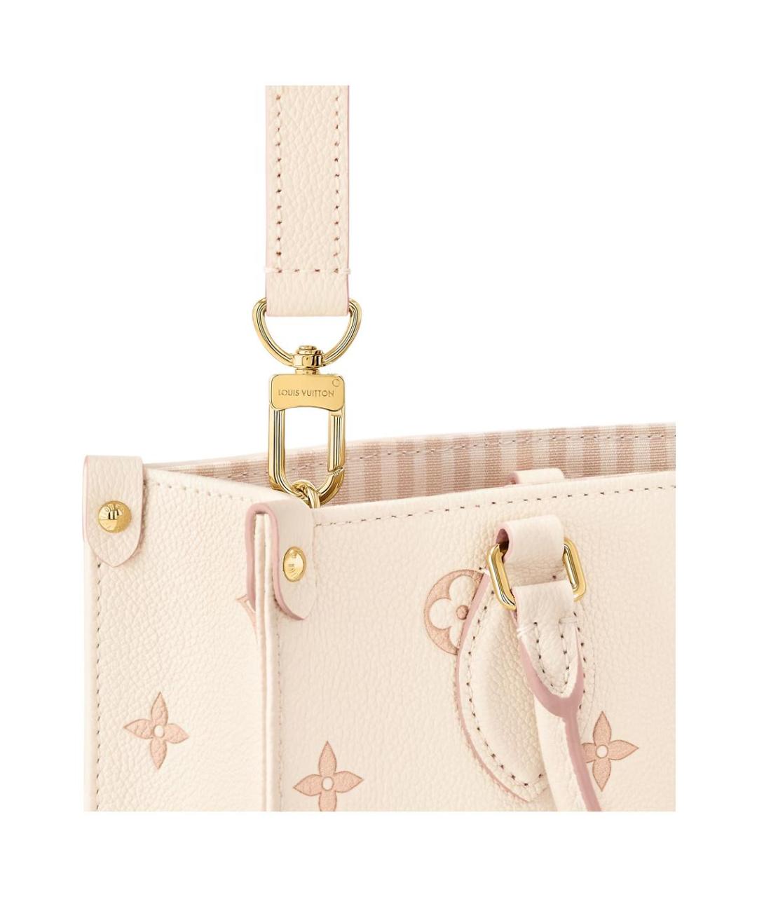 LOUIS VUITTON Белая кожаная сумка с короткими ручками, фото 5