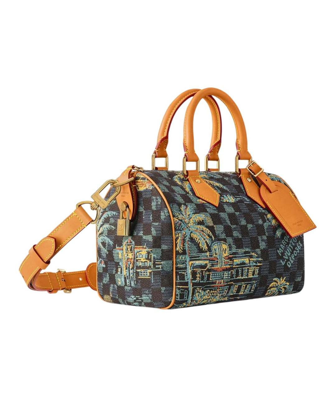 LOUIS VUITTON Темно-синяя сумка с короткими ручками, фото 2