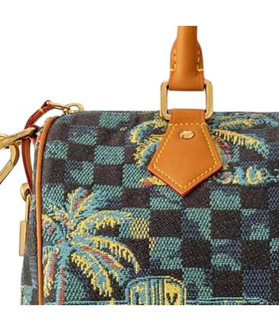 LOUIS VUITTON Темно-синяя сумка с короткими ручками, фото 5