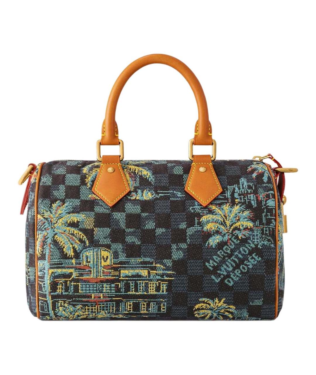 LOUIS VUITTON Темно-синяя сумка с короткими ручками, фото 3