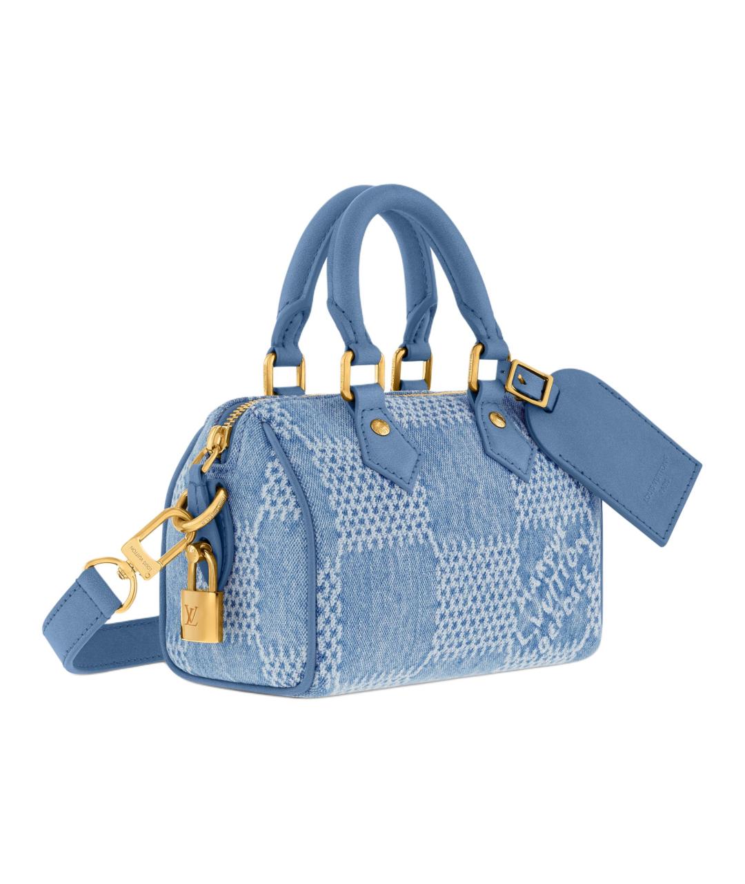 LOUIS VUITTON Синяя сумка с короткими ручками, фото 2