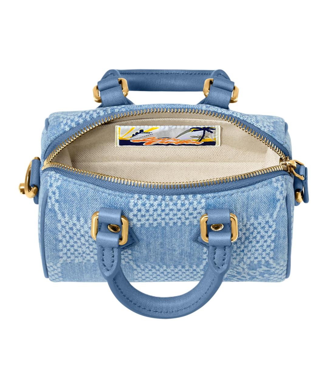LOUIS VUITTON Синяя сумка с короткими ручками, фото 4