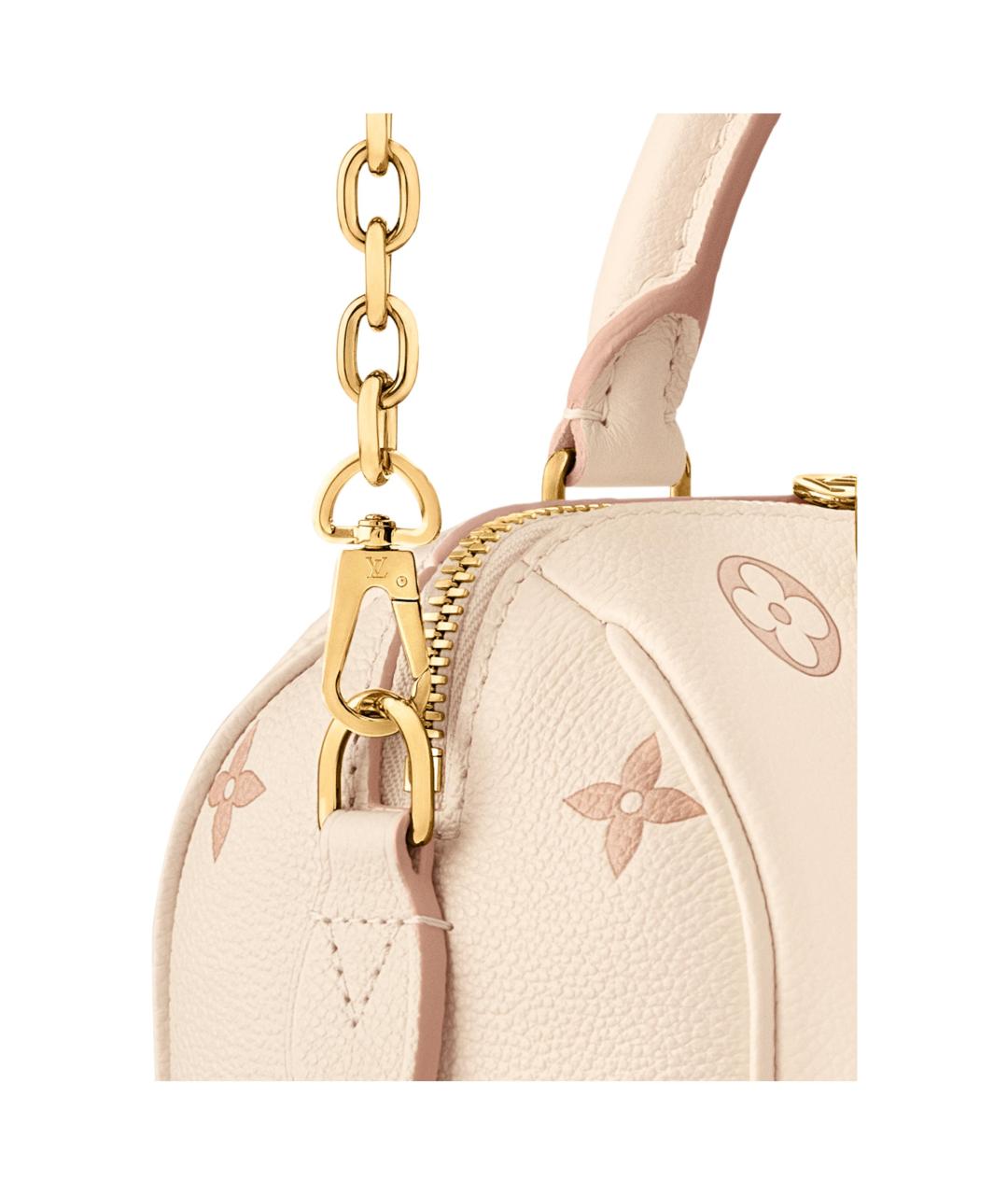 LOUIS VUITTON Белая кожаная сумка с короткими ручками, фото 5