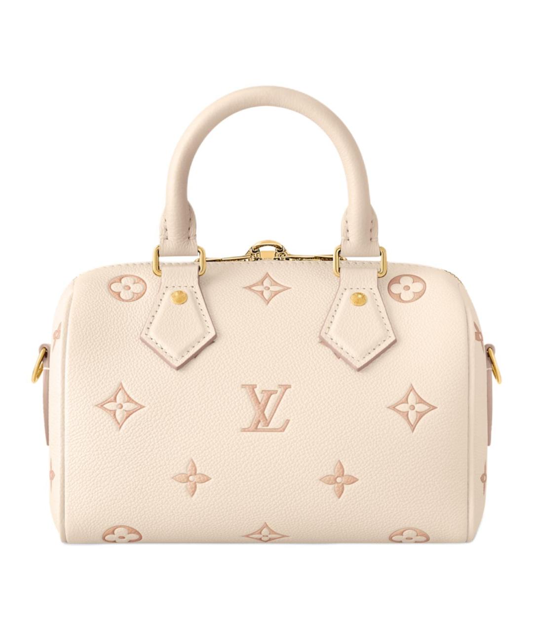 LOUIS VUITTON Белая кожаная сумка с короткими ручками, фото 3