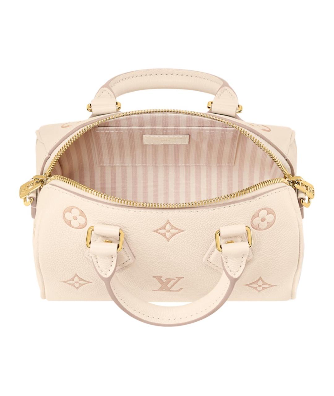 LOUIS VUITTON Белая кожаная сумка с короткими ручками, фото 4