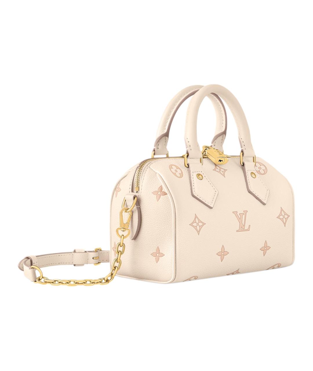 LOUIS VUITTON Белая кожаная сумка с короткими ручками, фото 2