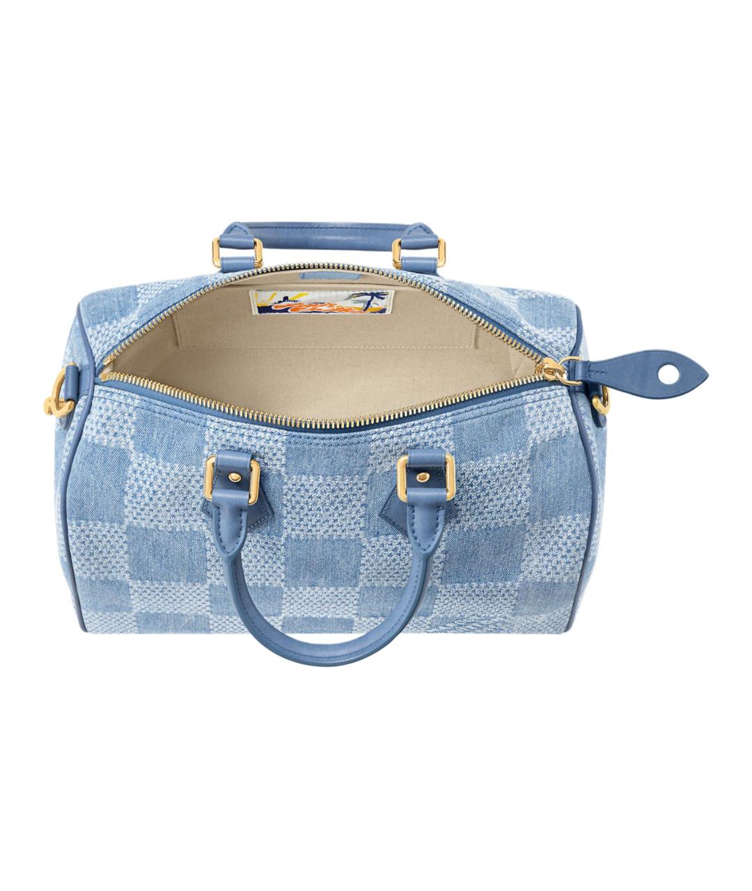 LOUIS VUITTON Голубая сумка с короткими ручками, фото 4
