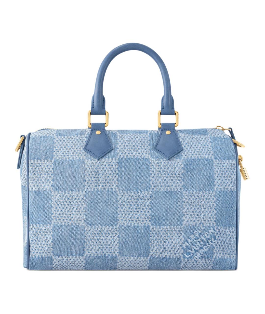 LOUIS VUITTON Голубая сумка с короткими ручками, фото 3