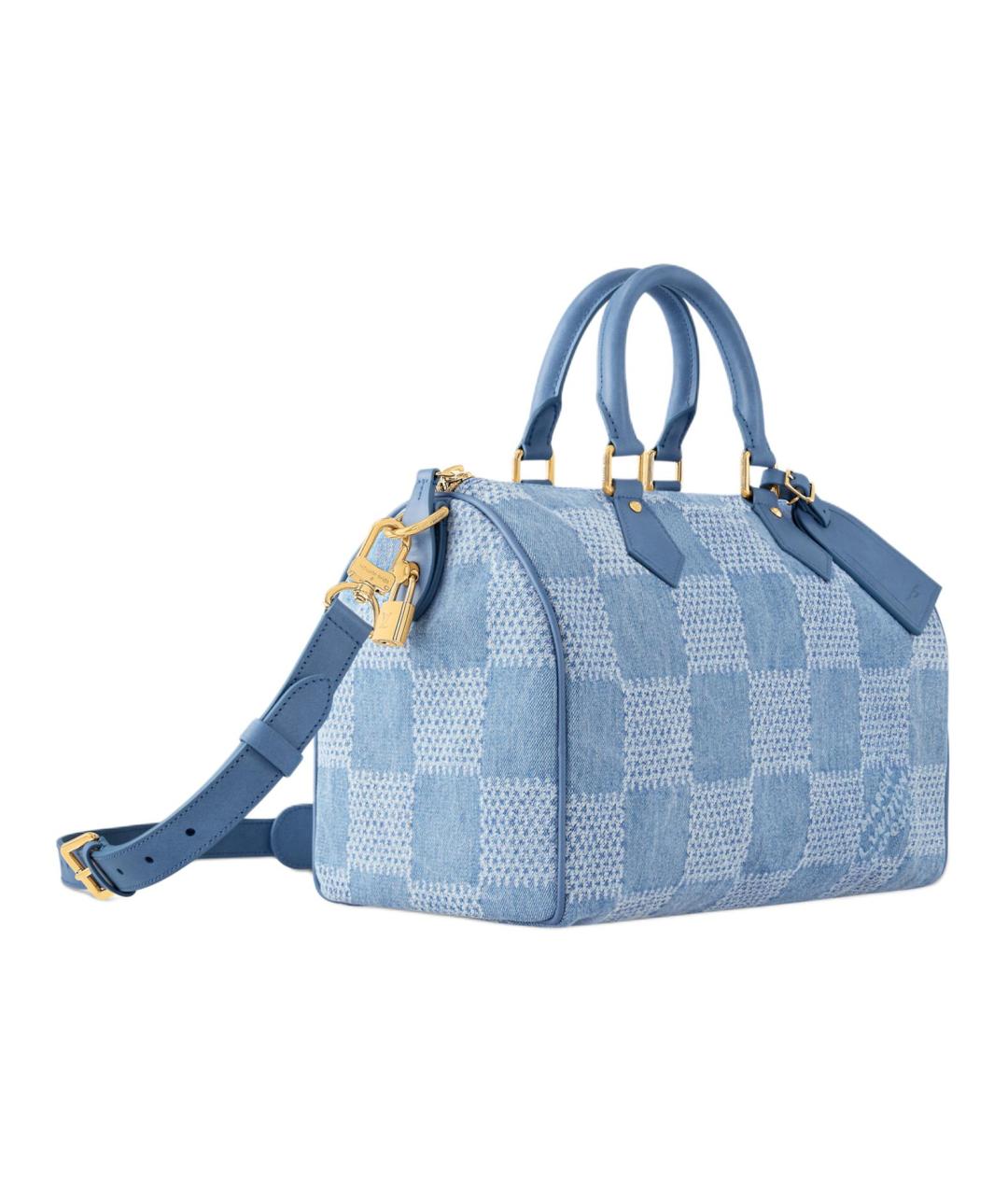 LOUIS VUITTON Голубая сумка с короткими ручками, фото 2