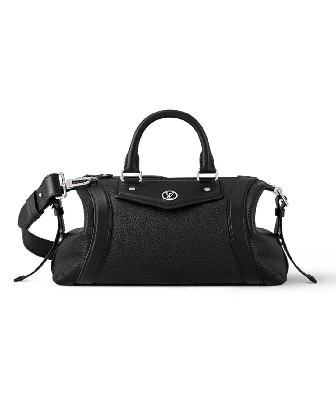 LOUIS VUITTON Черная кожаная сумка через плечо, фото 1