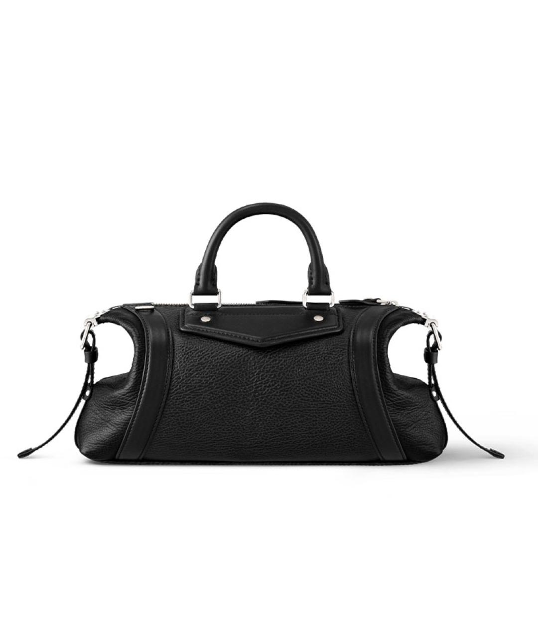 LOUIS VUITTON Черная кожаная сумка через плечо, фото 3