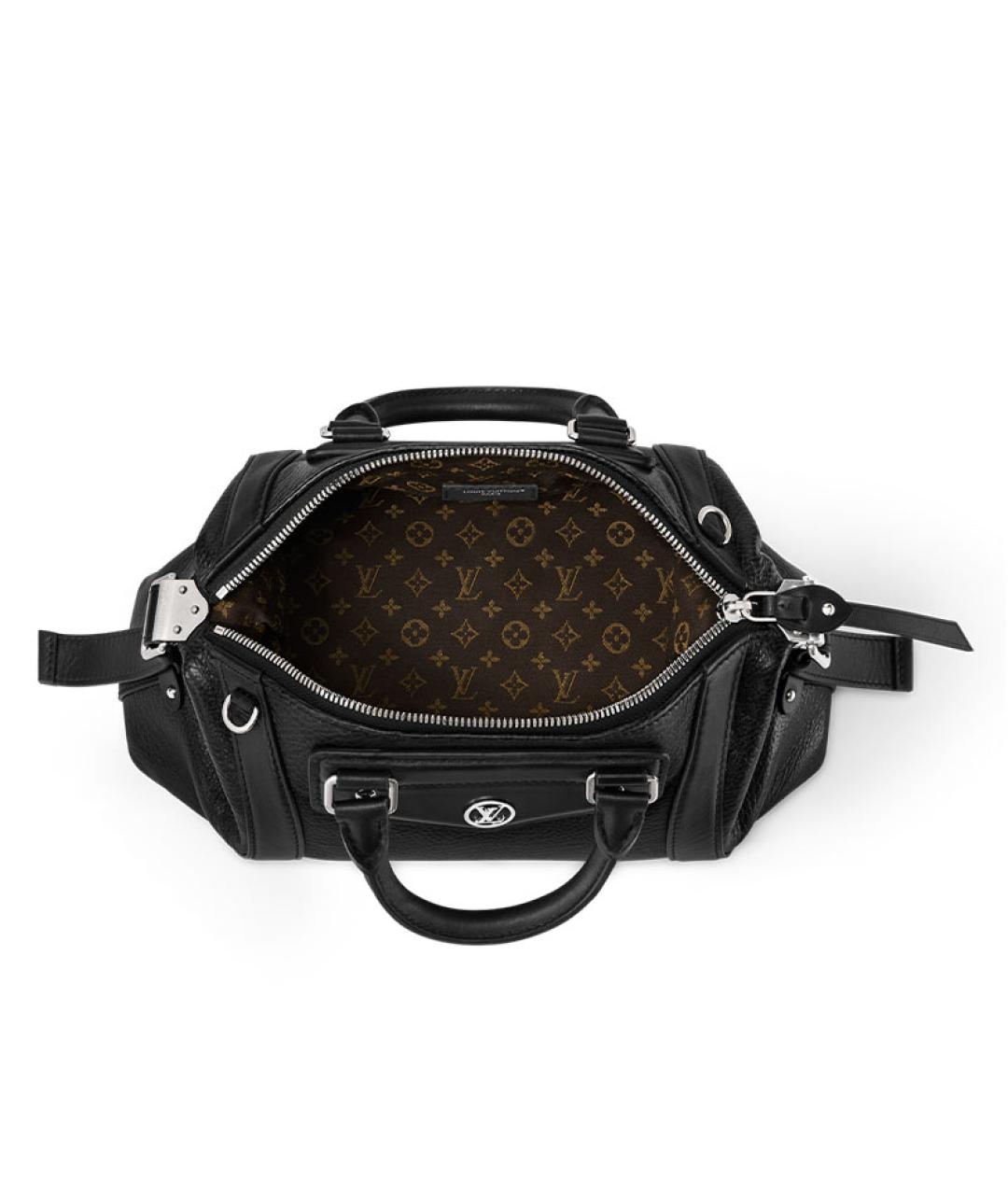 LOUIS VUITTON Черная кожаная сумка через плечо, фото 4