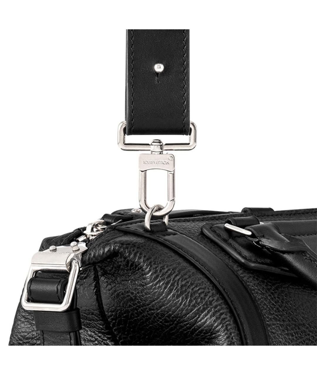 LOUIS VUITTON Черная кожаная сумка через плечо, фото 5