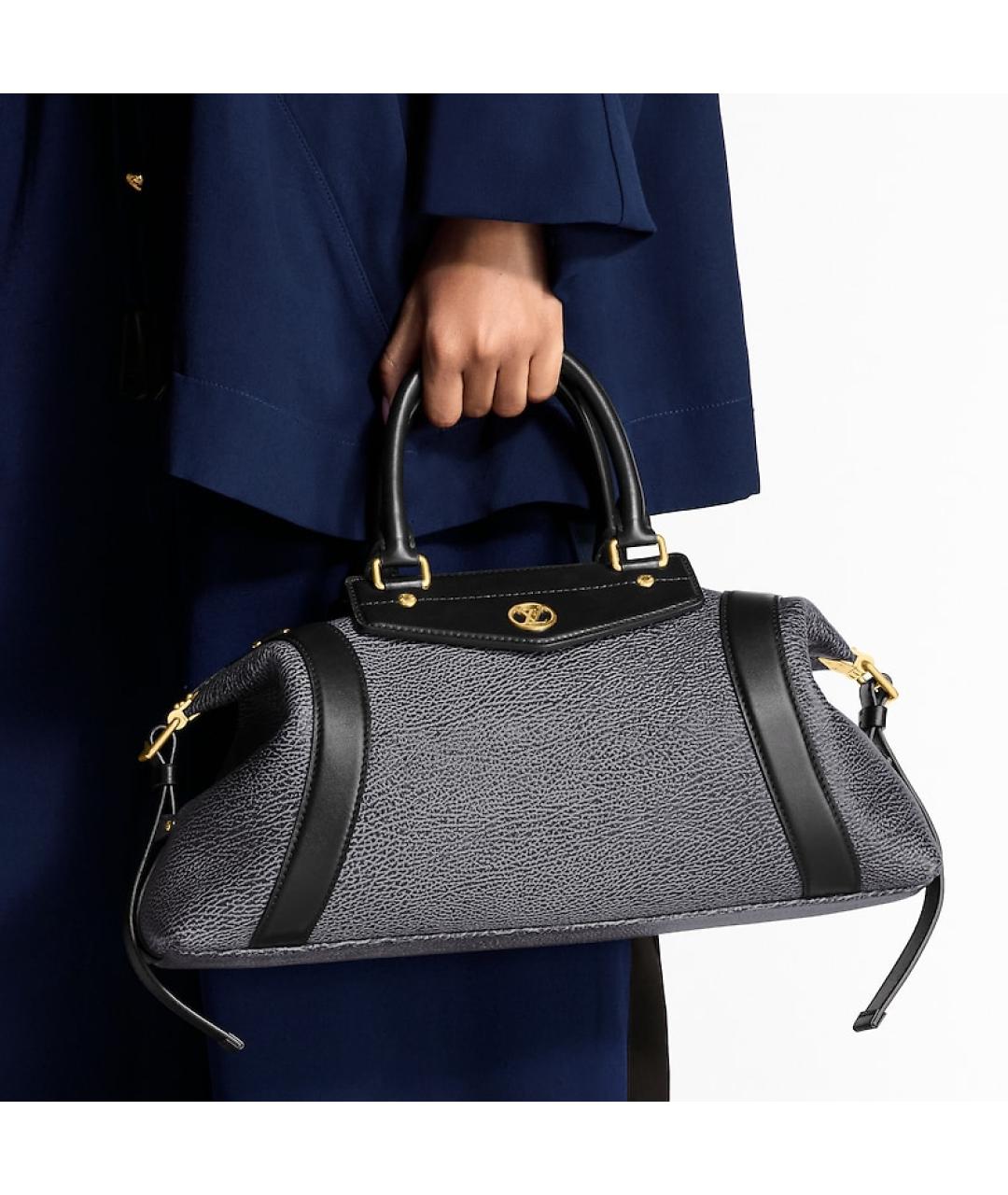 LOUIS VUITTON Черная сумка с короткими ручками, фото 6