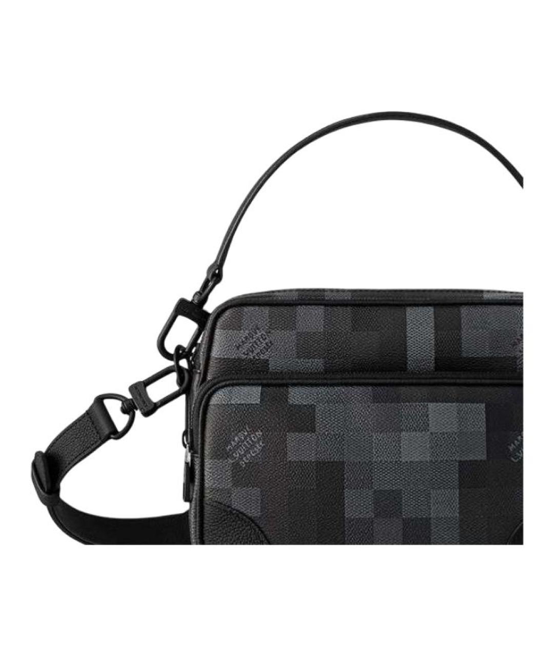 LOUIS VUITTON Черная барсетка, фото 5