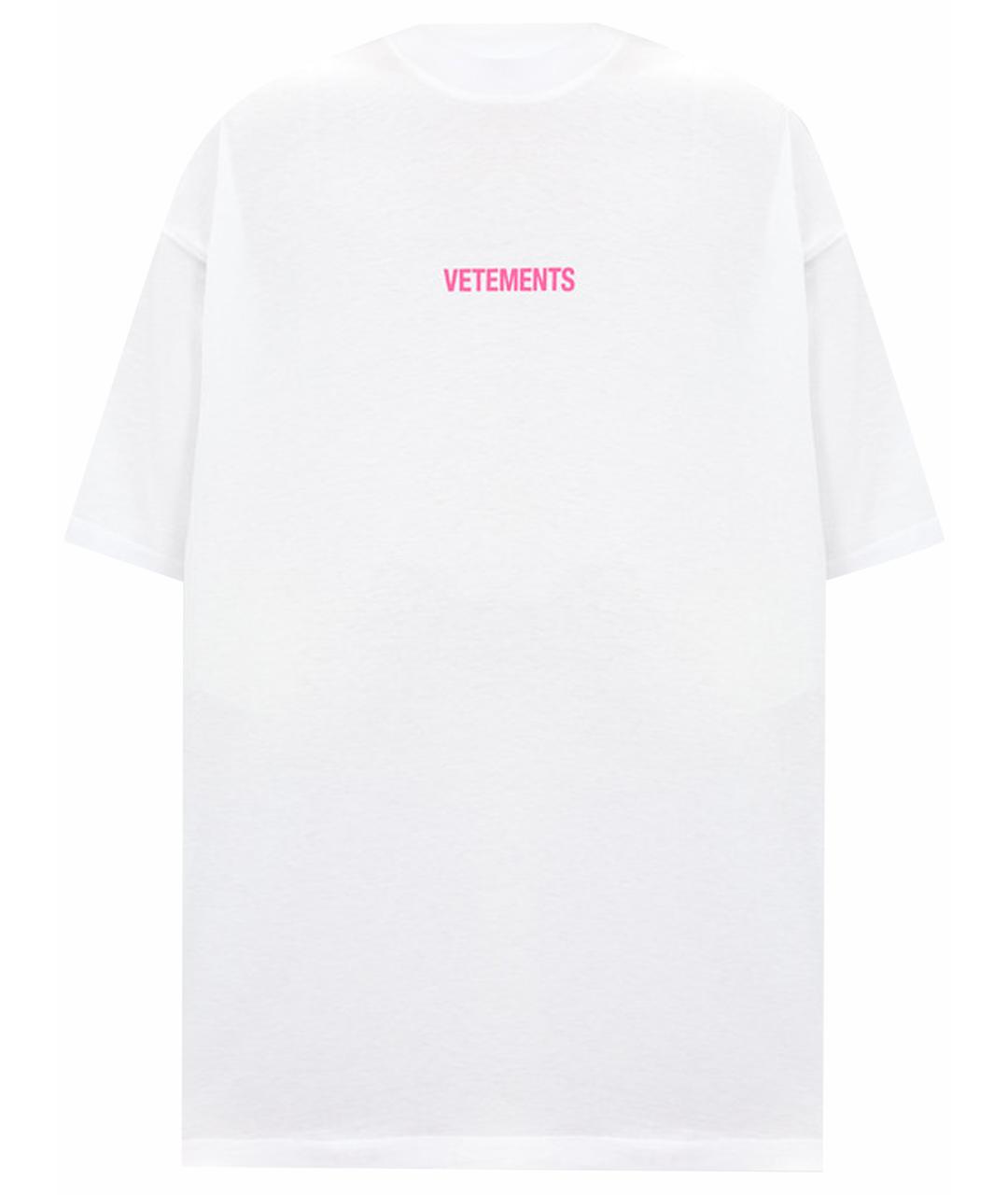 VETEMENTS Белая хлопковая футболка, фото 1