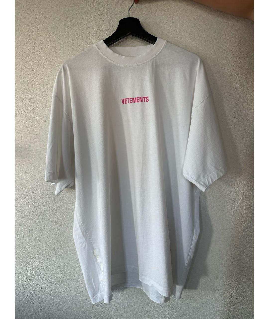 VETEMENTS Белая хлопковая футболка, фото 5