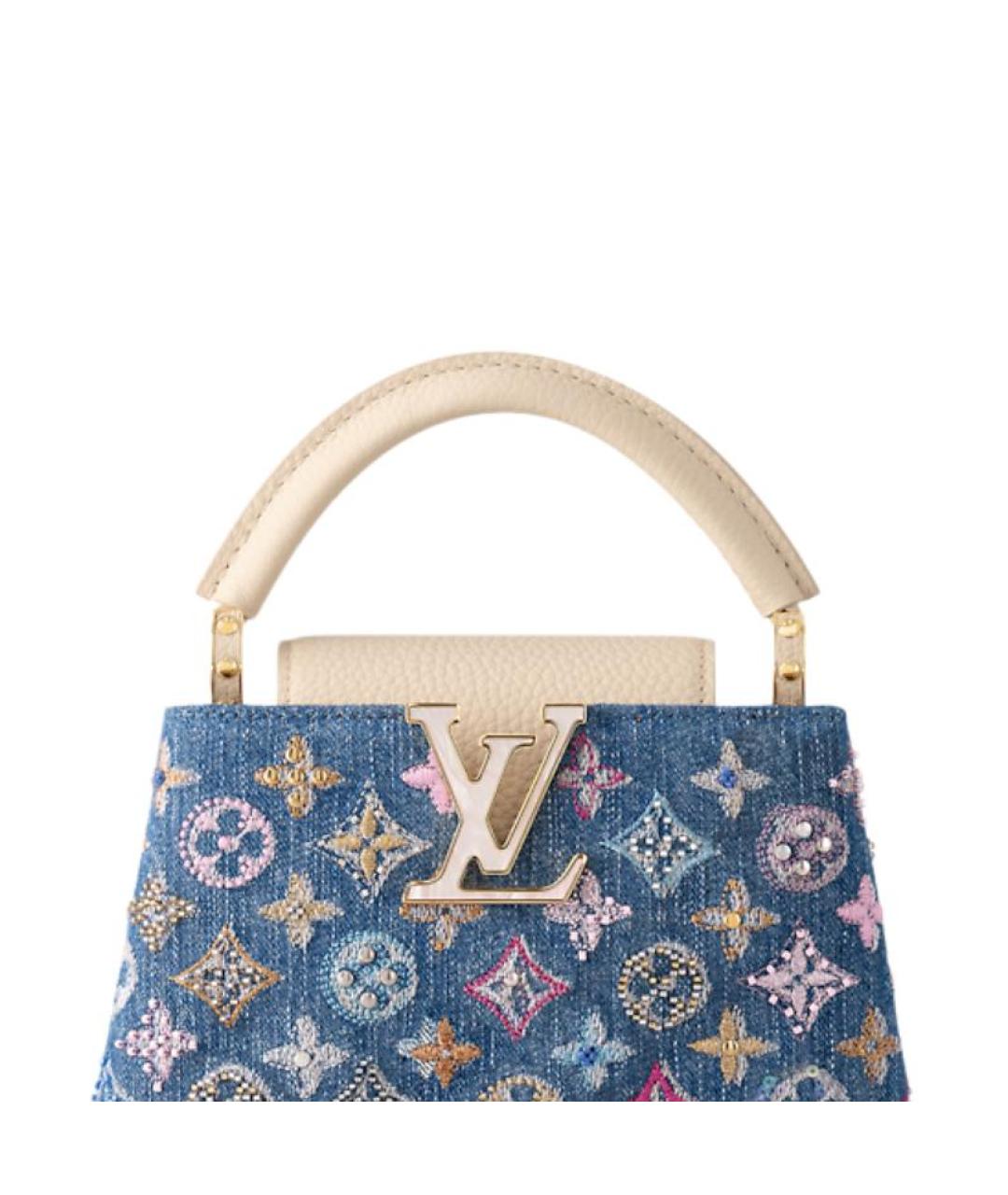 LOUIS VUITTON Синяя сумка с короткими ручками, фото 4