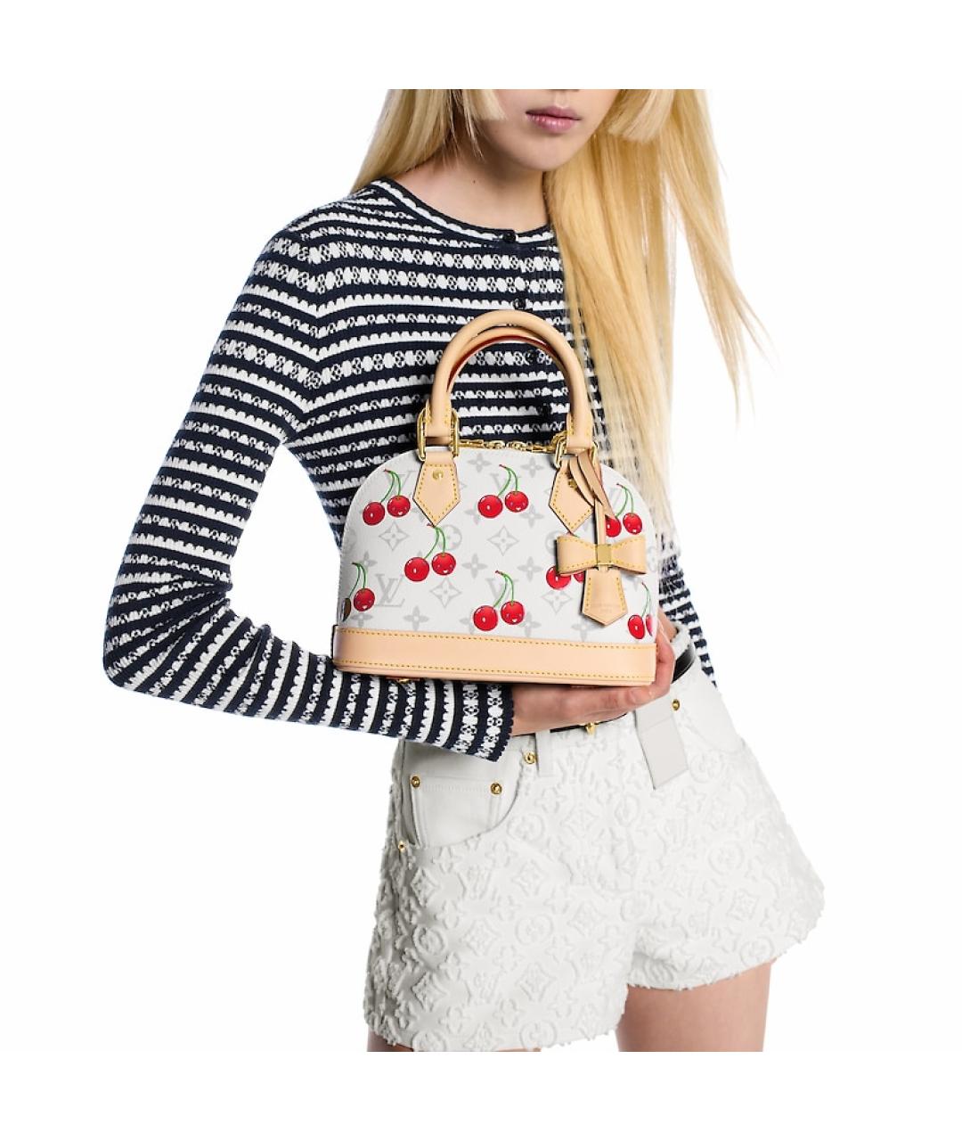 LOUIS VUITTON Белая сумка с короткими ручками, фото 7