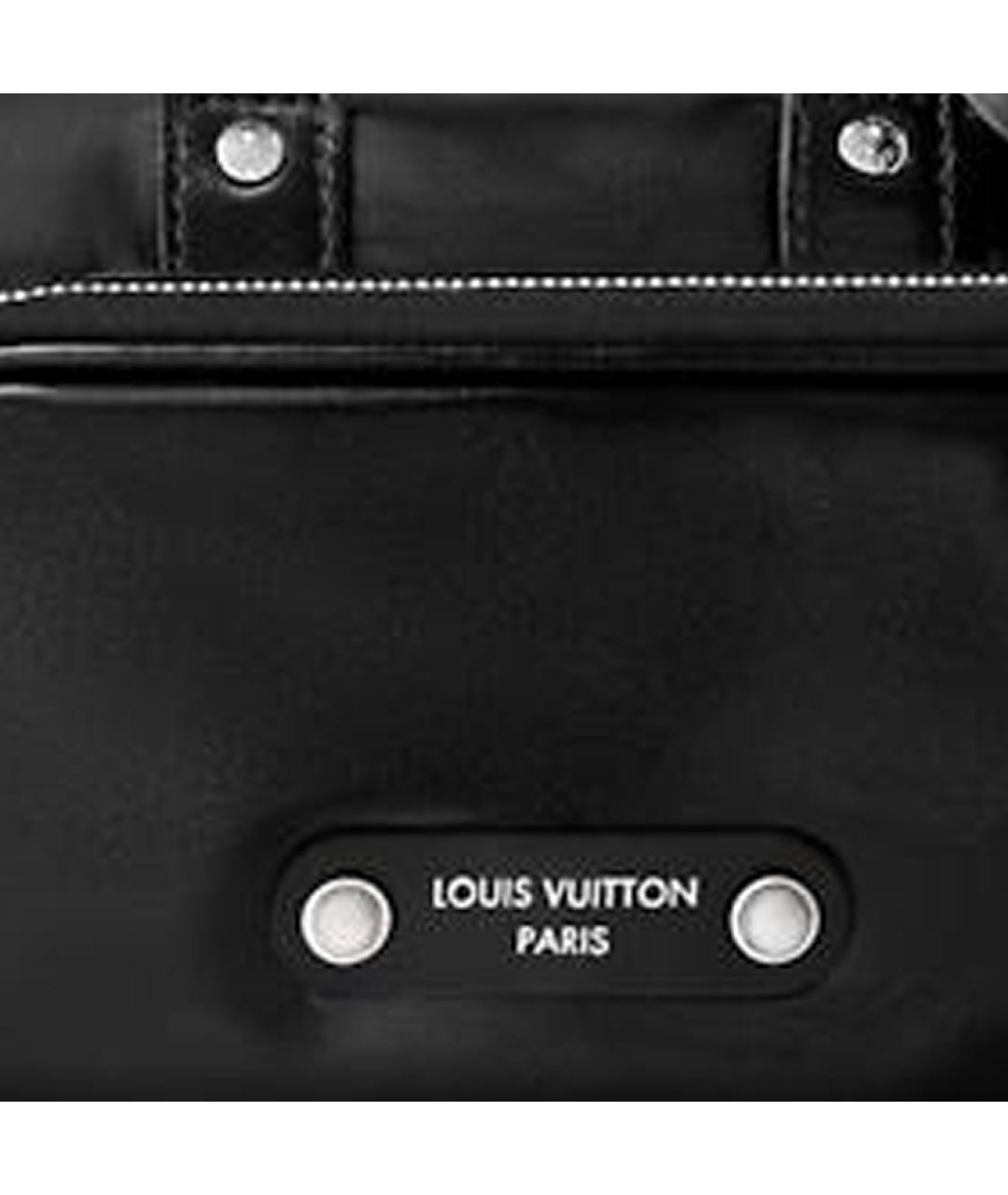 LOUIS VUITTON Черная кожаная сумка через плечо, фото 5