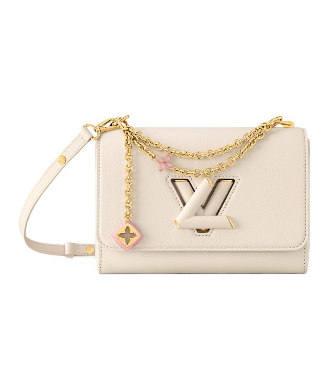 LOUIS VUITTON Белая кожаная сумка через плечо, фото 1
