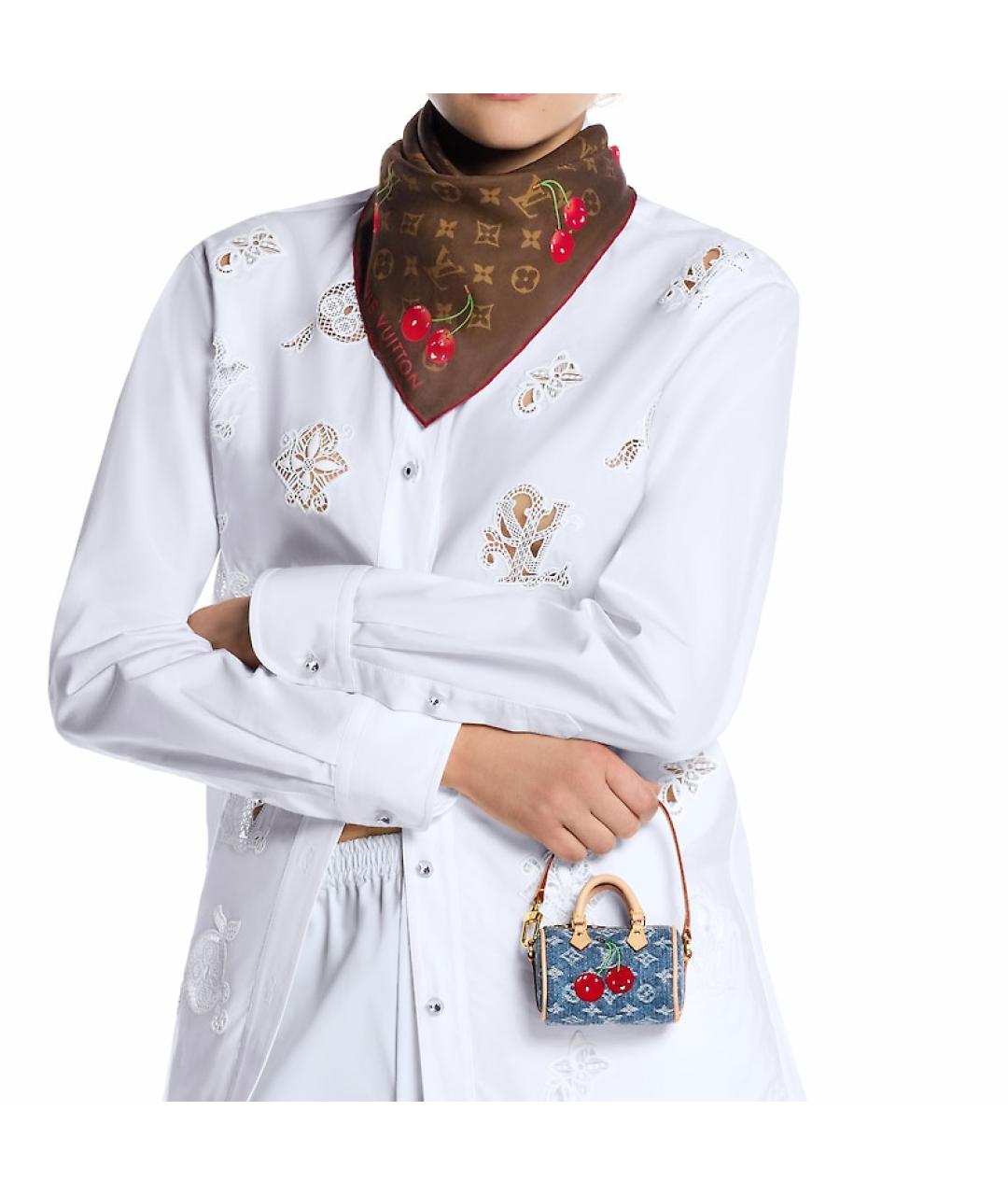 LOUIS VUITTON Синяя деним сумка с короткими ручками, фото 5