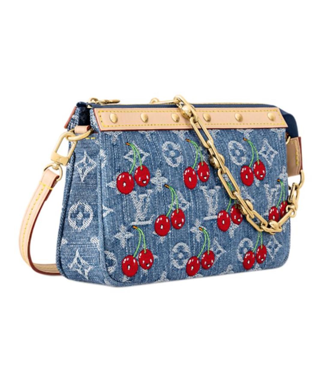 LOUIS VUITTON Синяя сумка с короткими ручками, фото 2