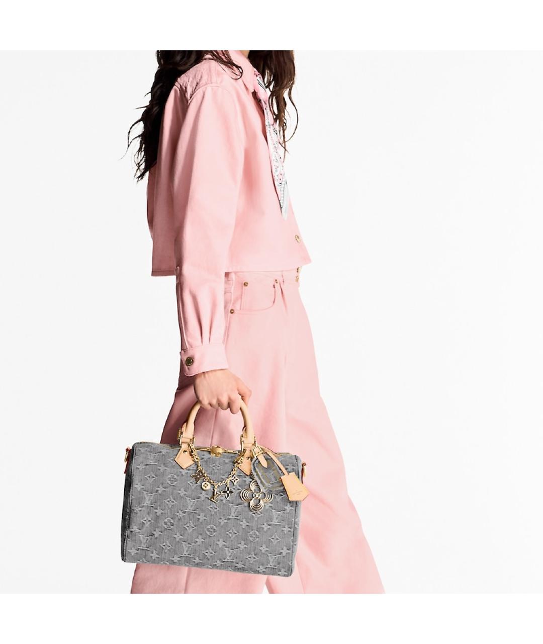 LOUIS VUITTON Серая сумка с короткими ручками, фото 7