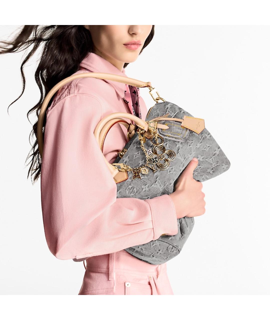 LOUIS VUITTON Серая сумка с короткими ручками, фото 6