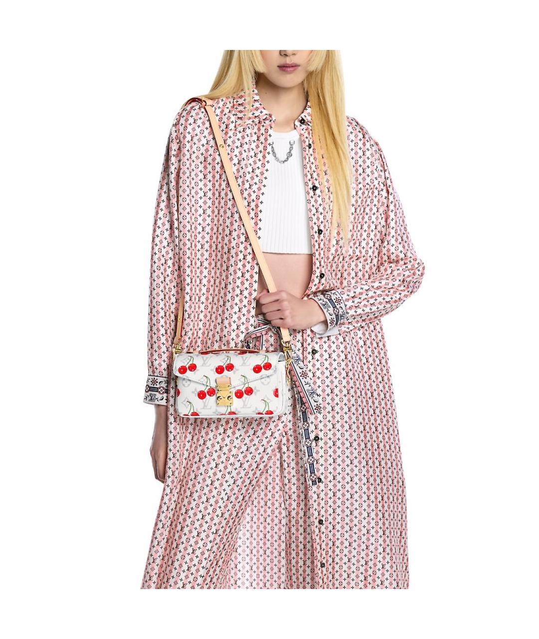 LOUIS VUITTON Белая сумка через плечо, фото 6