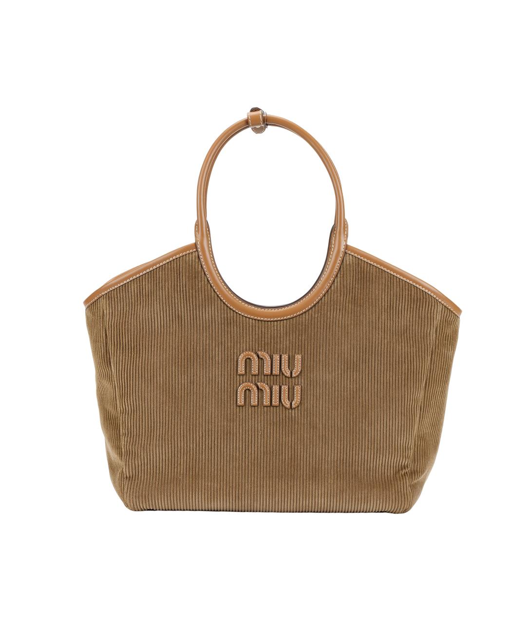 MIU MIU Коричневая сумка тоут, фото 1