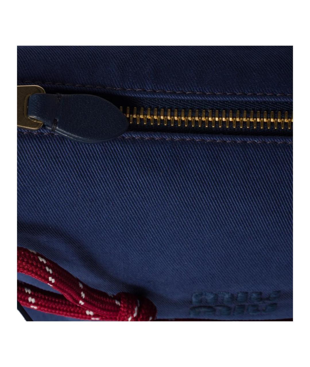 MIU MIU Темно-синяя сумка через плечо, фото 5