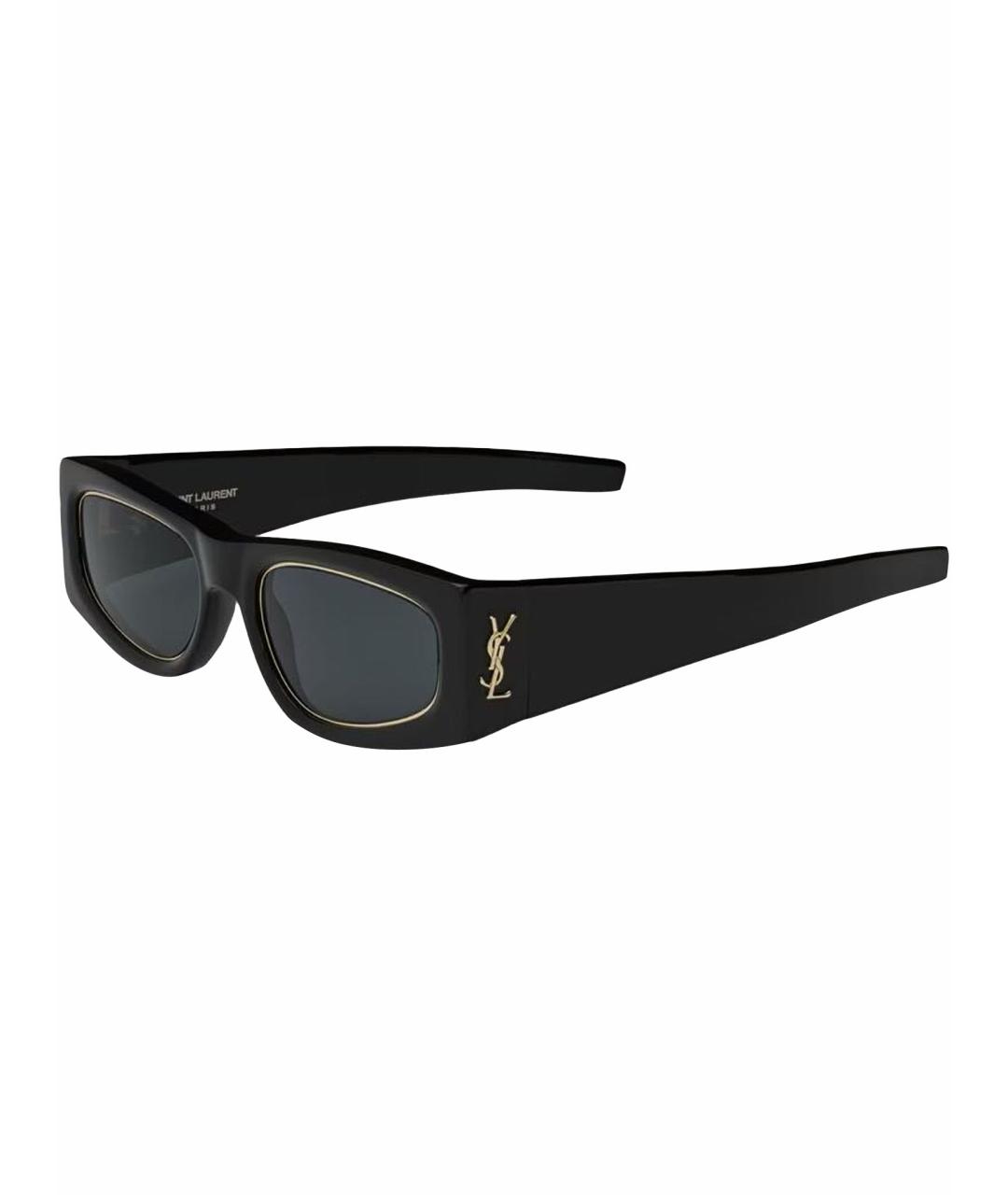 SAINT LAURENT Черные пластиковые солнцезащитные очки, фото 1