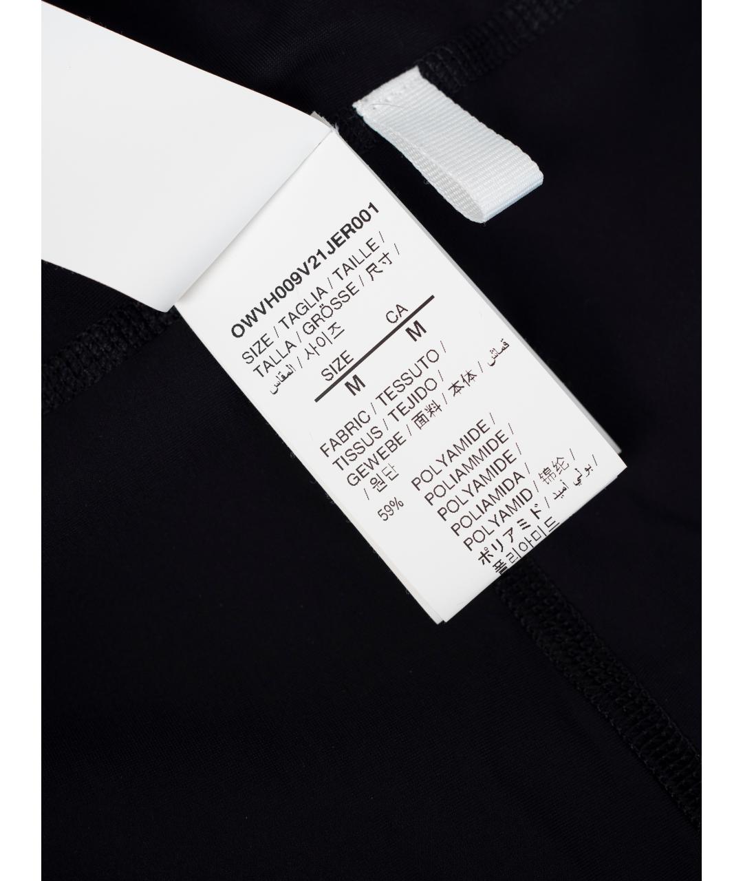 OFF-WHITE Черные полиамидовые леггинсы и велосипедки, фото 4