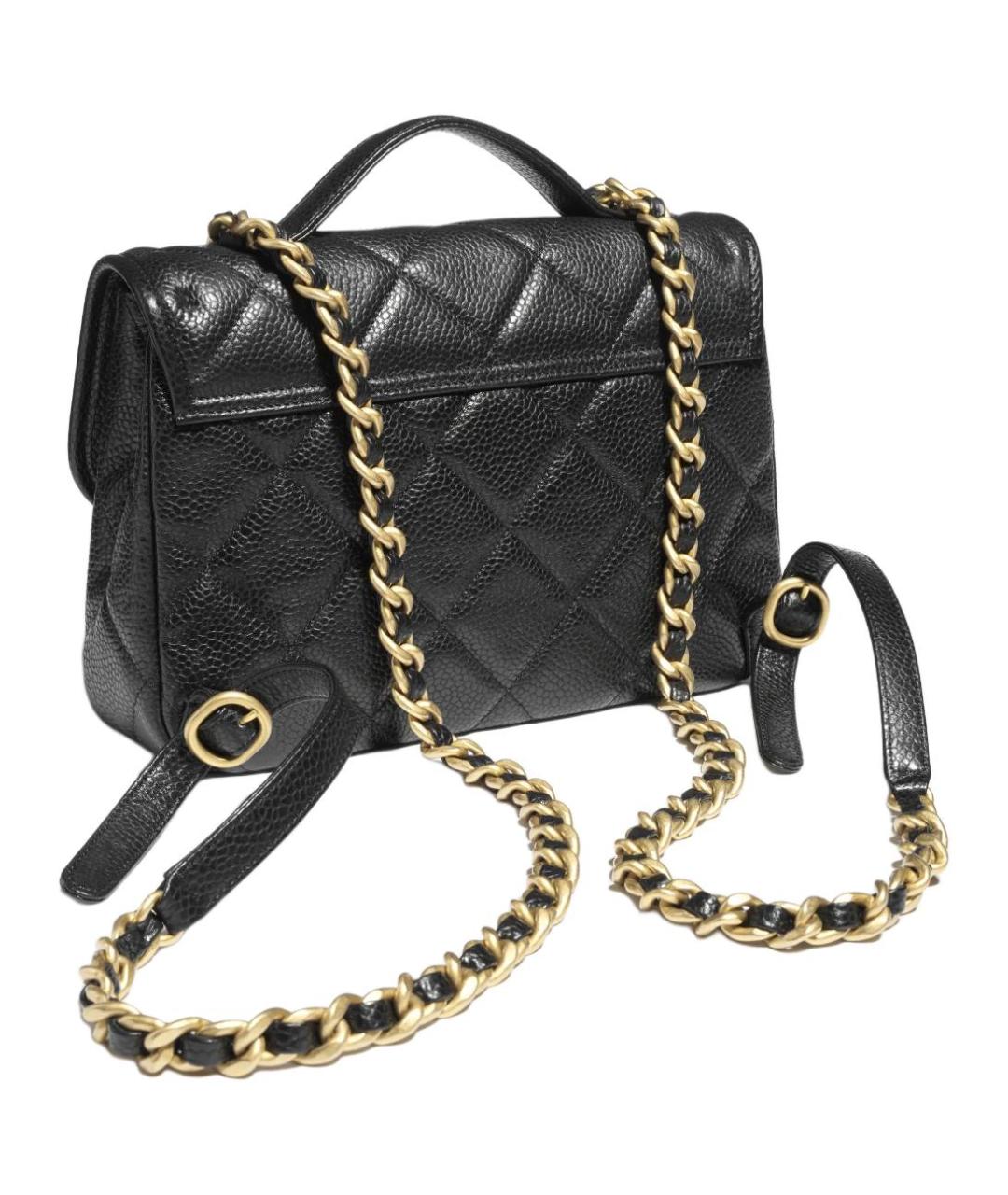 CHANEL Черный кожаный рюкзак, фото 4