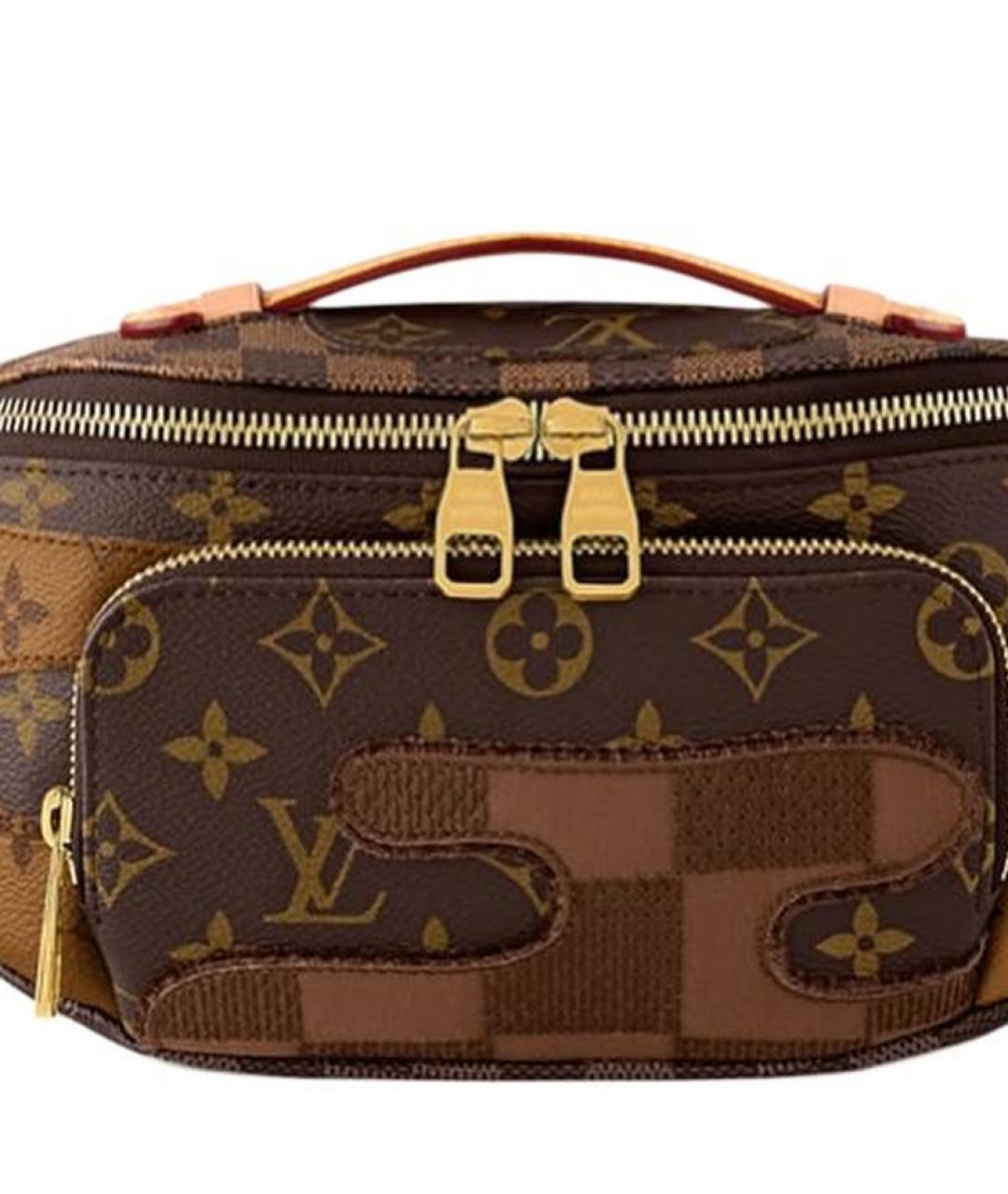 LOUIS VUITTON Коричневая поясная сумка, фото 5
