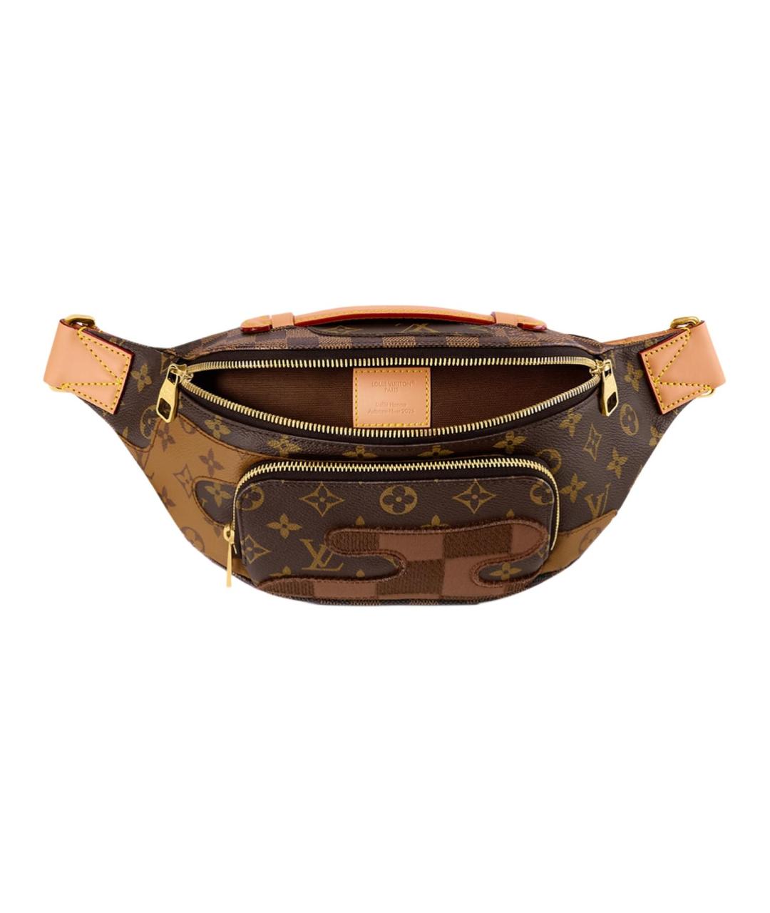 LOUIS VUITTON Коричневая поясная сумка, фото 4