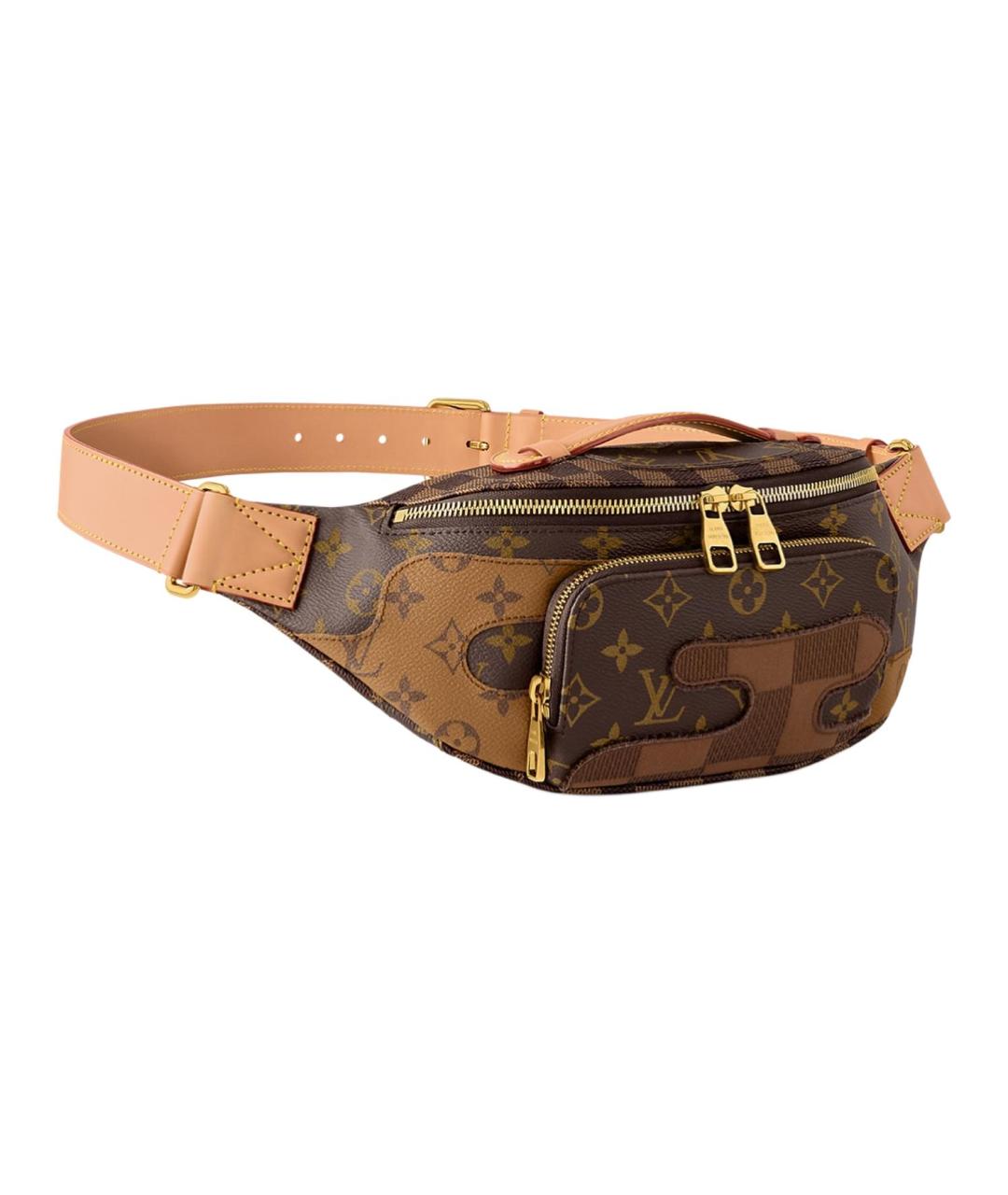 LOUIS VUITTON Коричневая поясная сумка, фото 2