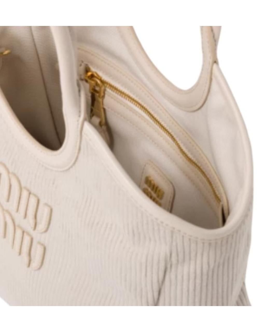 MIU MIU Белая сумка с короткими ручками, фото 4