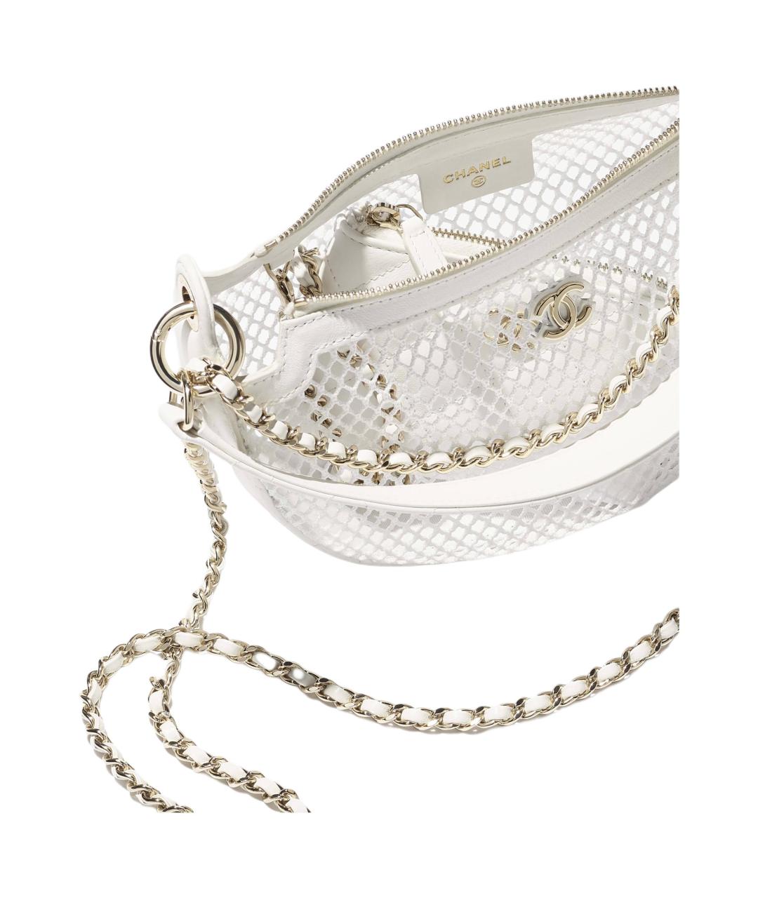 CHANEL Белая сумка через плечо, фото 4