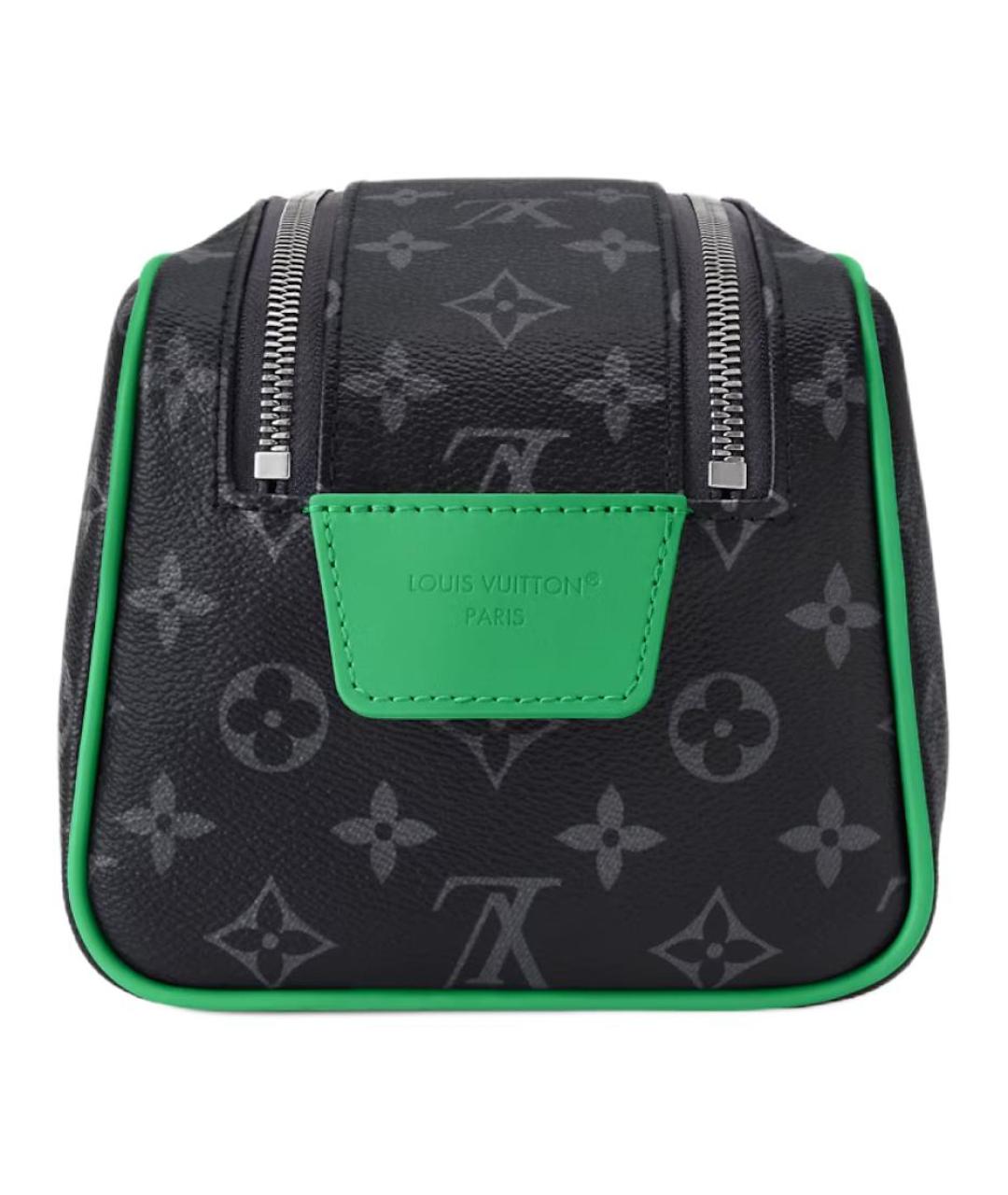 LOUIS VUITTON Черная кожаная барсетка, фото 4