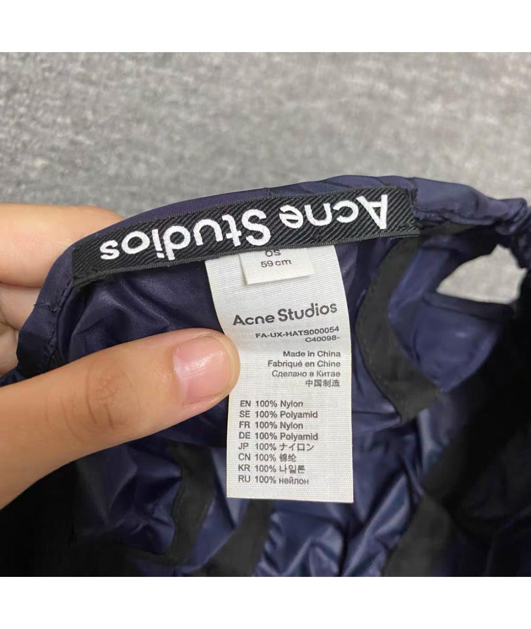 ACNE STUDIOS Темно-синяя кепка, фото 5