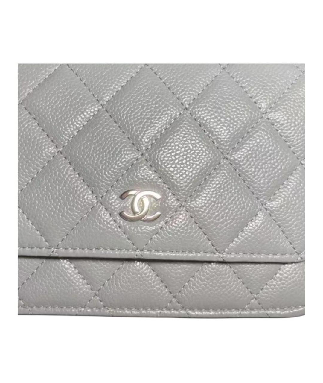 CHANEL Голубая кожаная сумка через плечо, фото 4