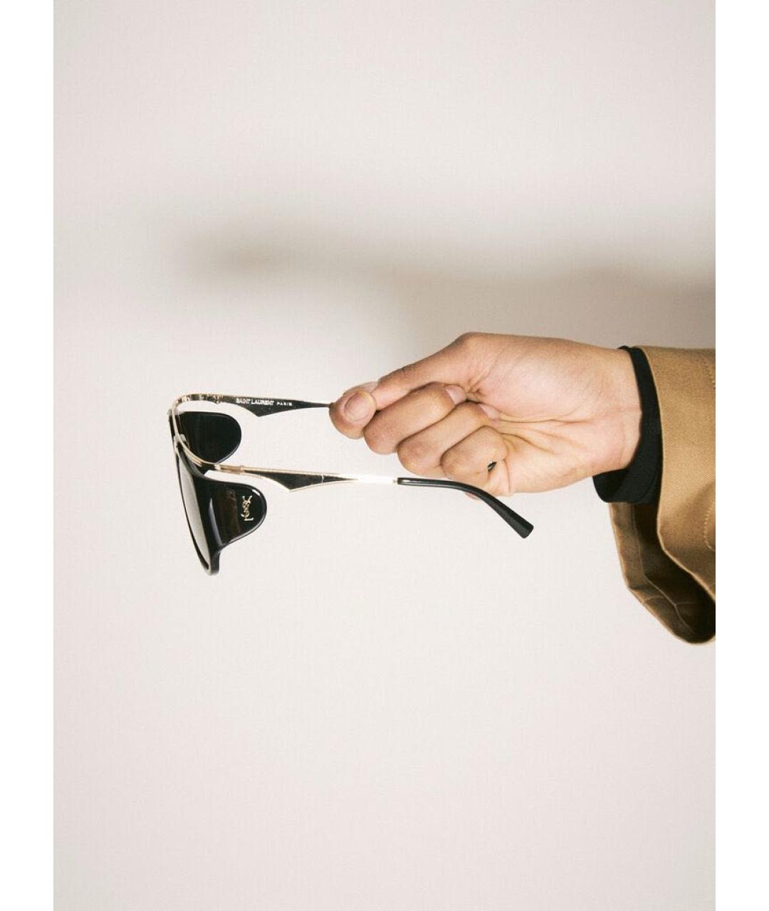 SAINT LAURENT Черные пластиковые солнцезащитные очки, фото 5